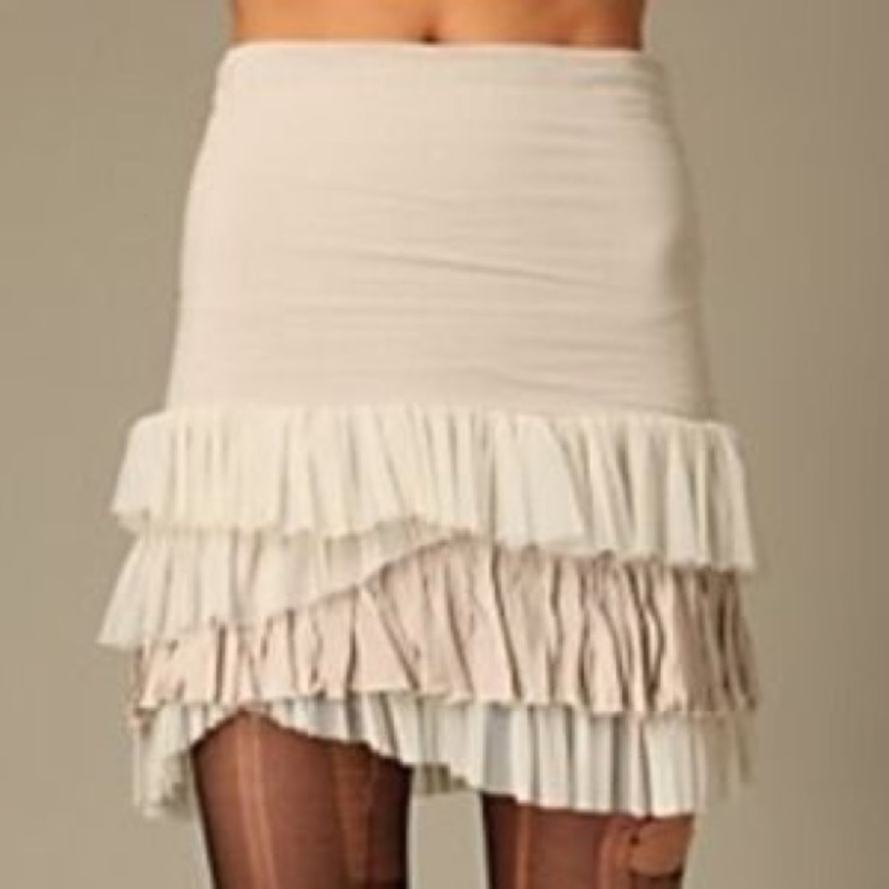 Free People Tiered Ruffle Boho Mini Skirt